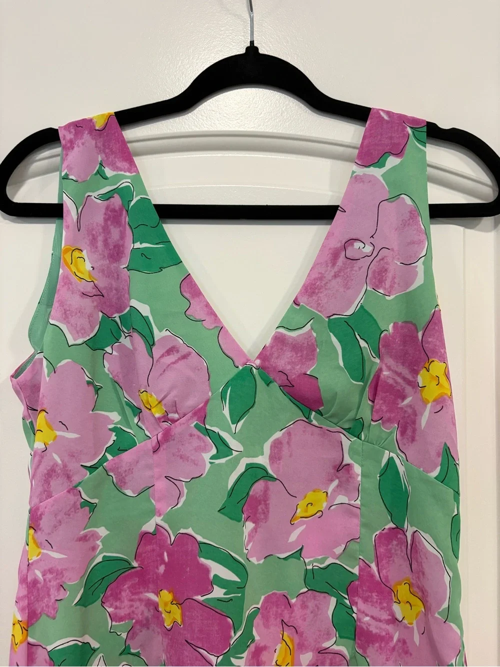 Princess Polly Quincy Mini Dress in Green/Pink Floral - Picture 6 of 8